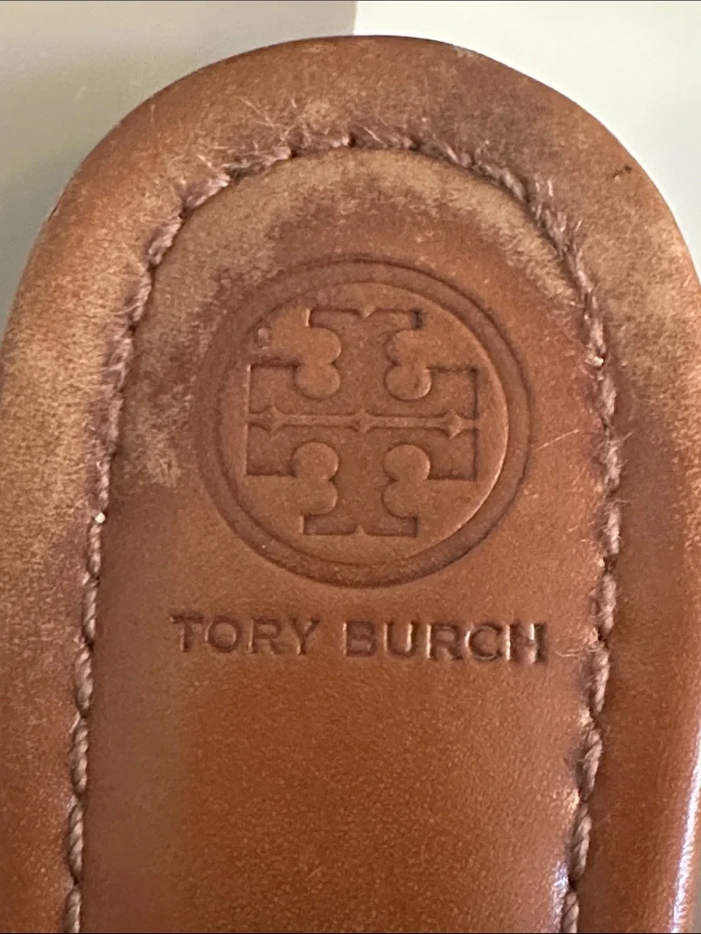 Tory Burch Tan Leather Embroidered Miller sandals size 8